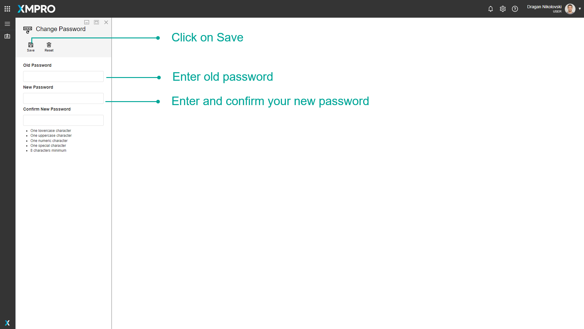 Fig 2: Save new password