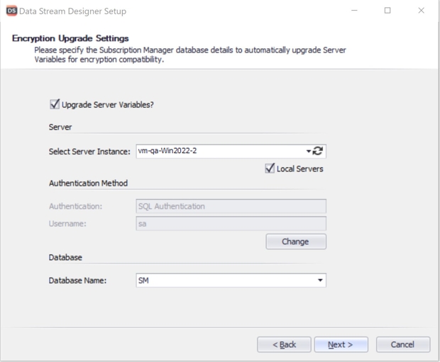 Encryption Upgrade