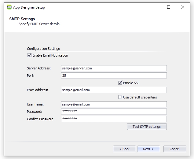 SMTP Configuration