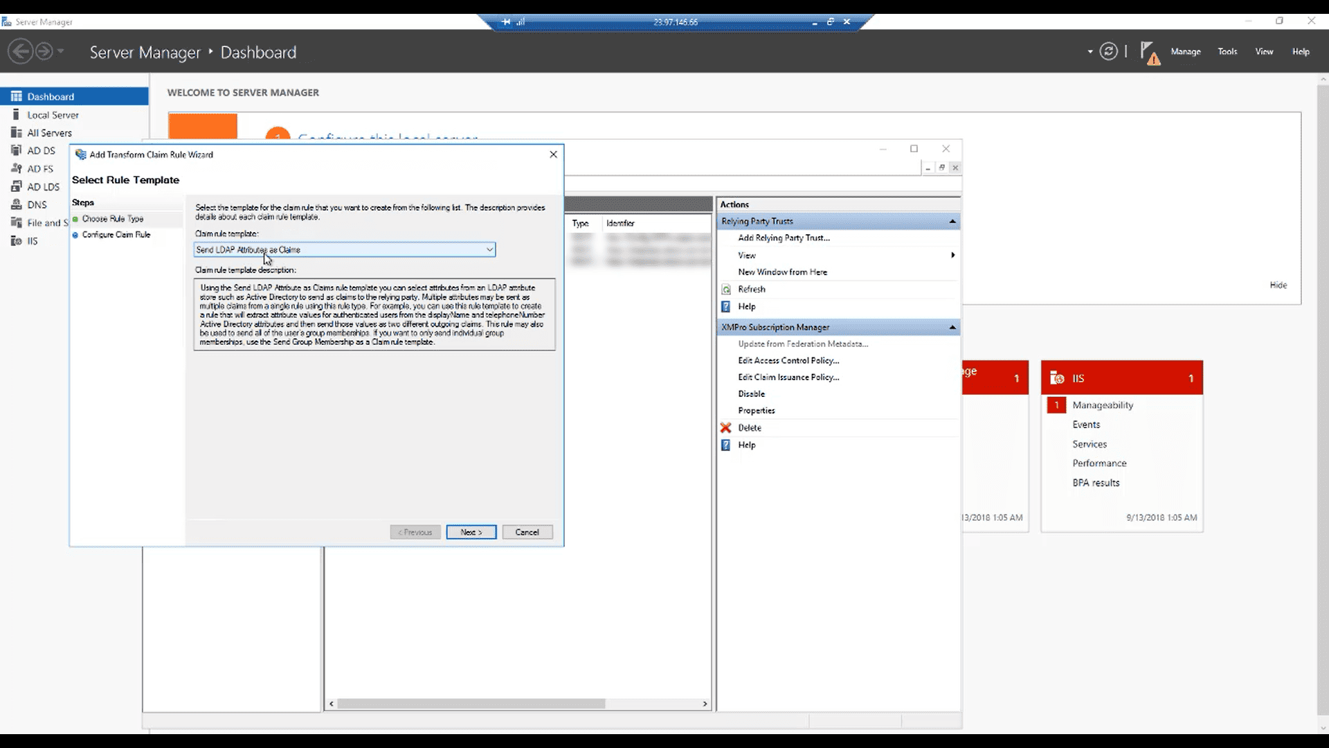LDAP attributes as claims