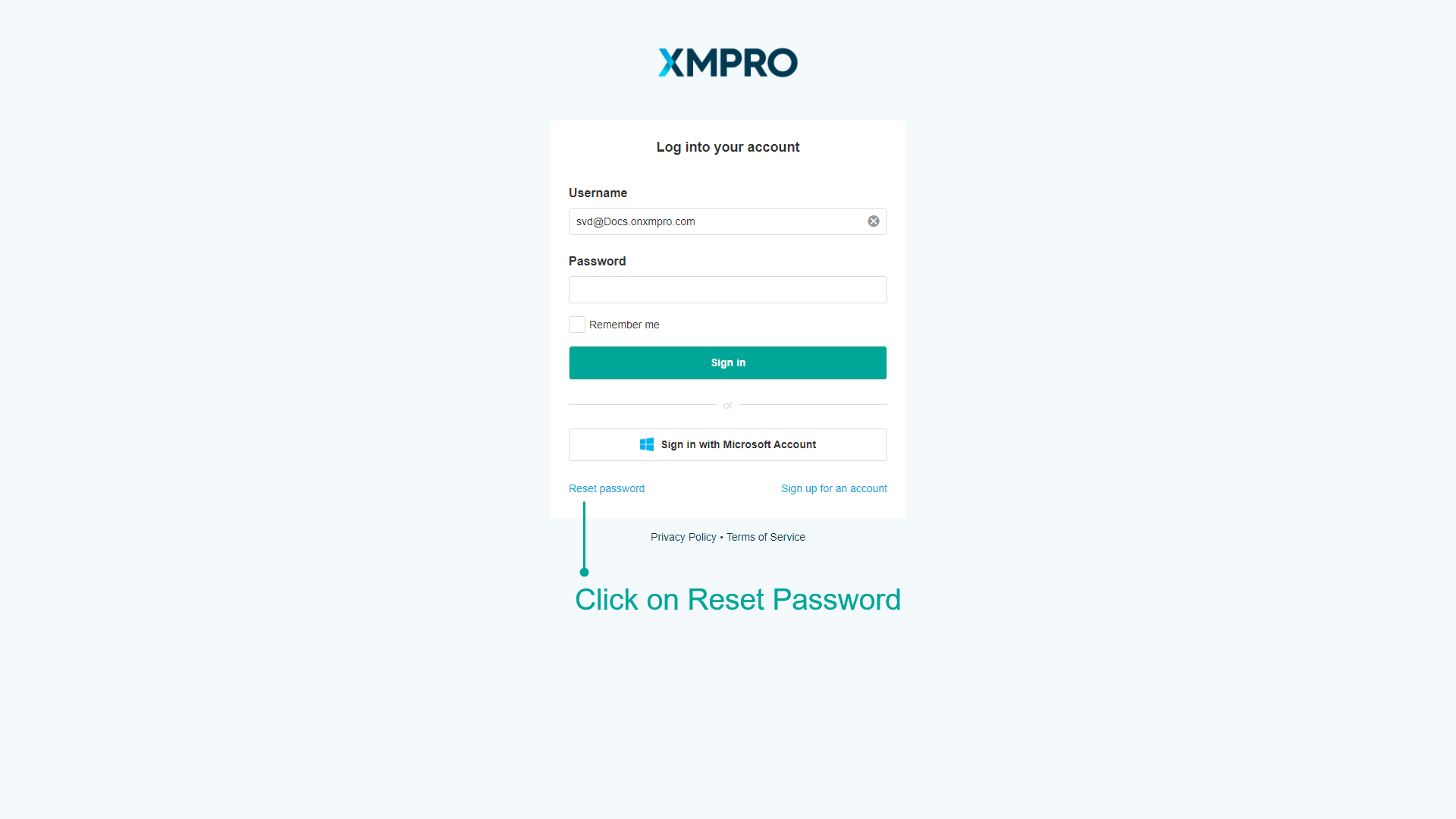Reset Password Link