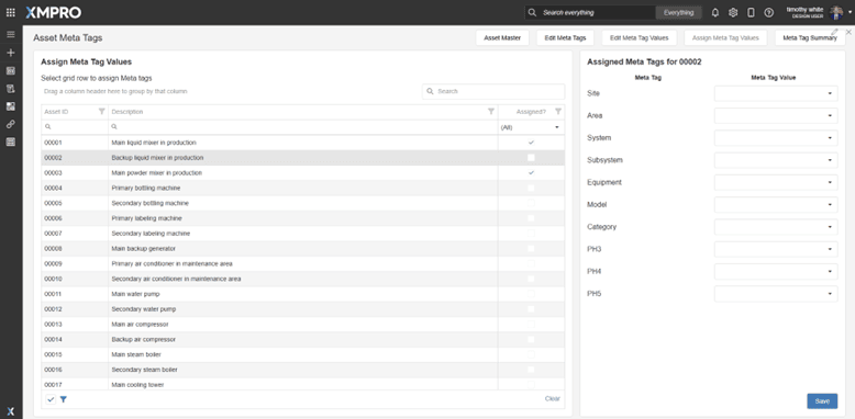 Figure 16 - Asset Meta Tag Administration – Asset Assignment Page