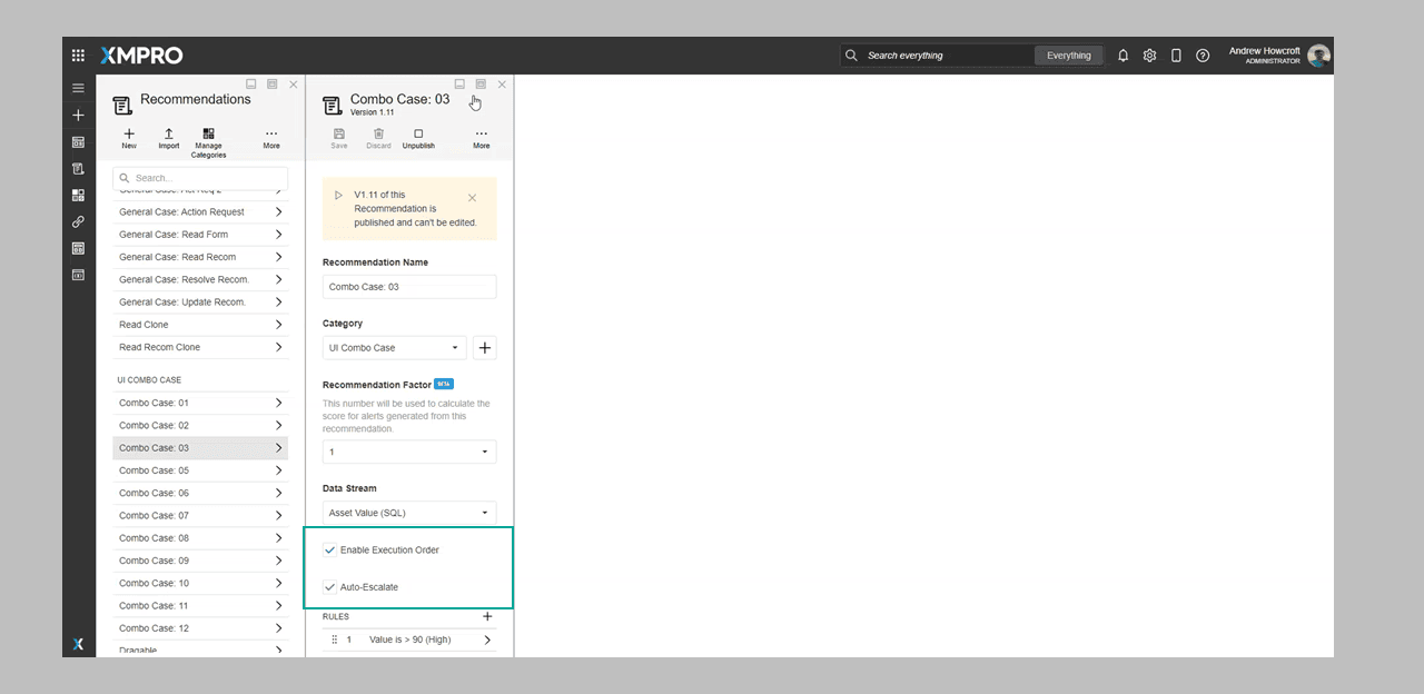 Fig 3. Auto-Assigning of an Escalated Recommendation Alert