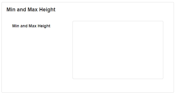 Max and Min Height