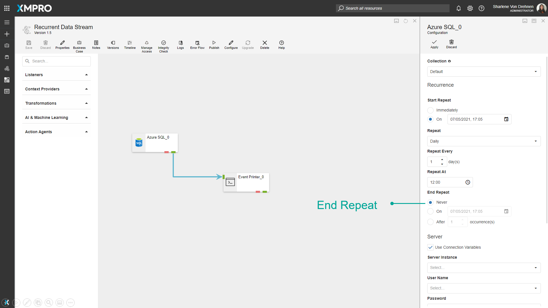End Repeat Configuration