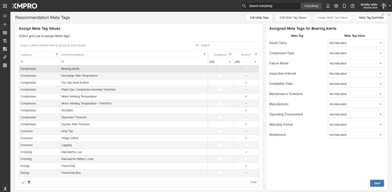 Figure 12 - Recommendation Meta Tag Administration – Recommendation Assignment Page