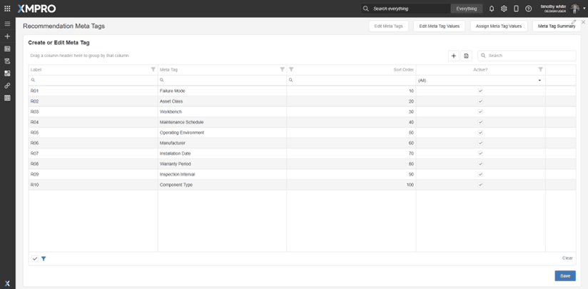 Figure 14 - Recommendation Meta Tag Administration – Meta Tag