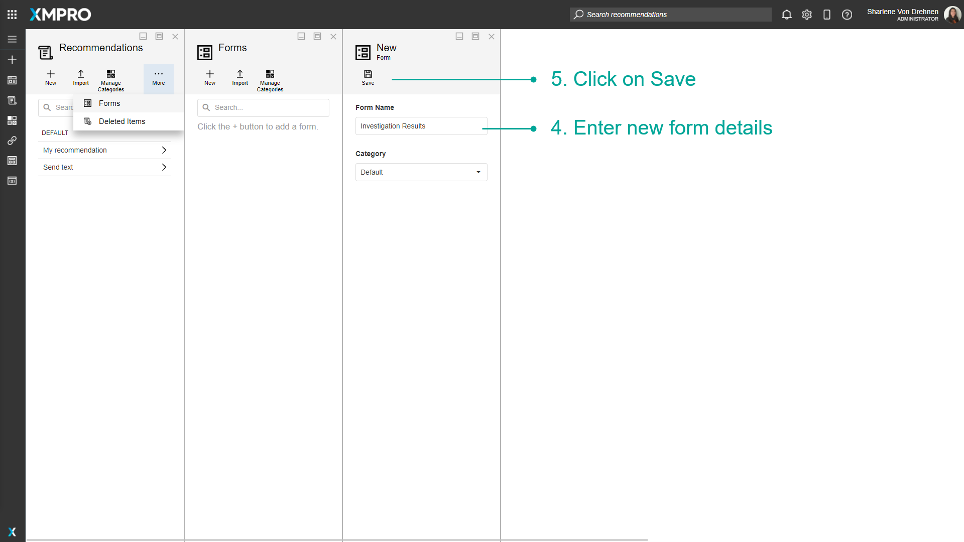 Form creation - step 2