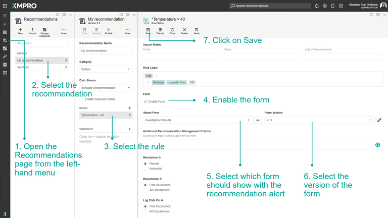 Add form to rule - step 1