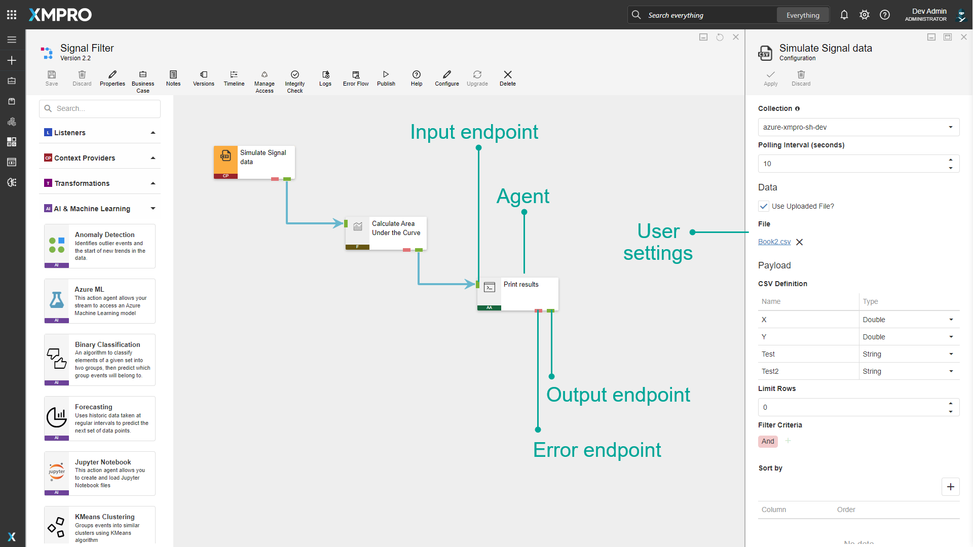 Adding Agent to canvas