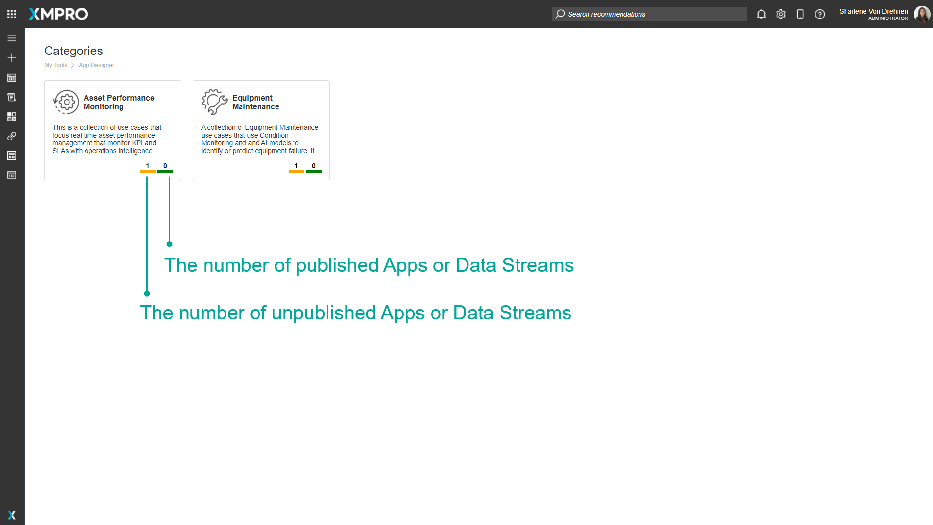 App and Data Stream Indicators