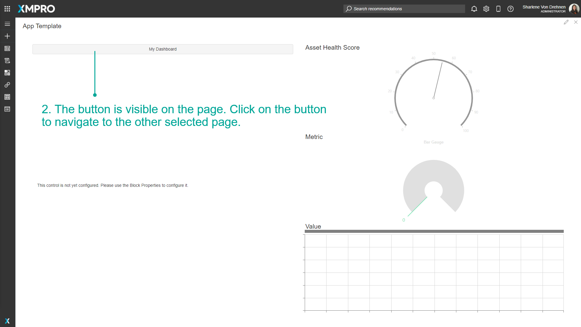 Screenshot showing the cursor hovering over the navigation button, indicating it's about to be clicked.