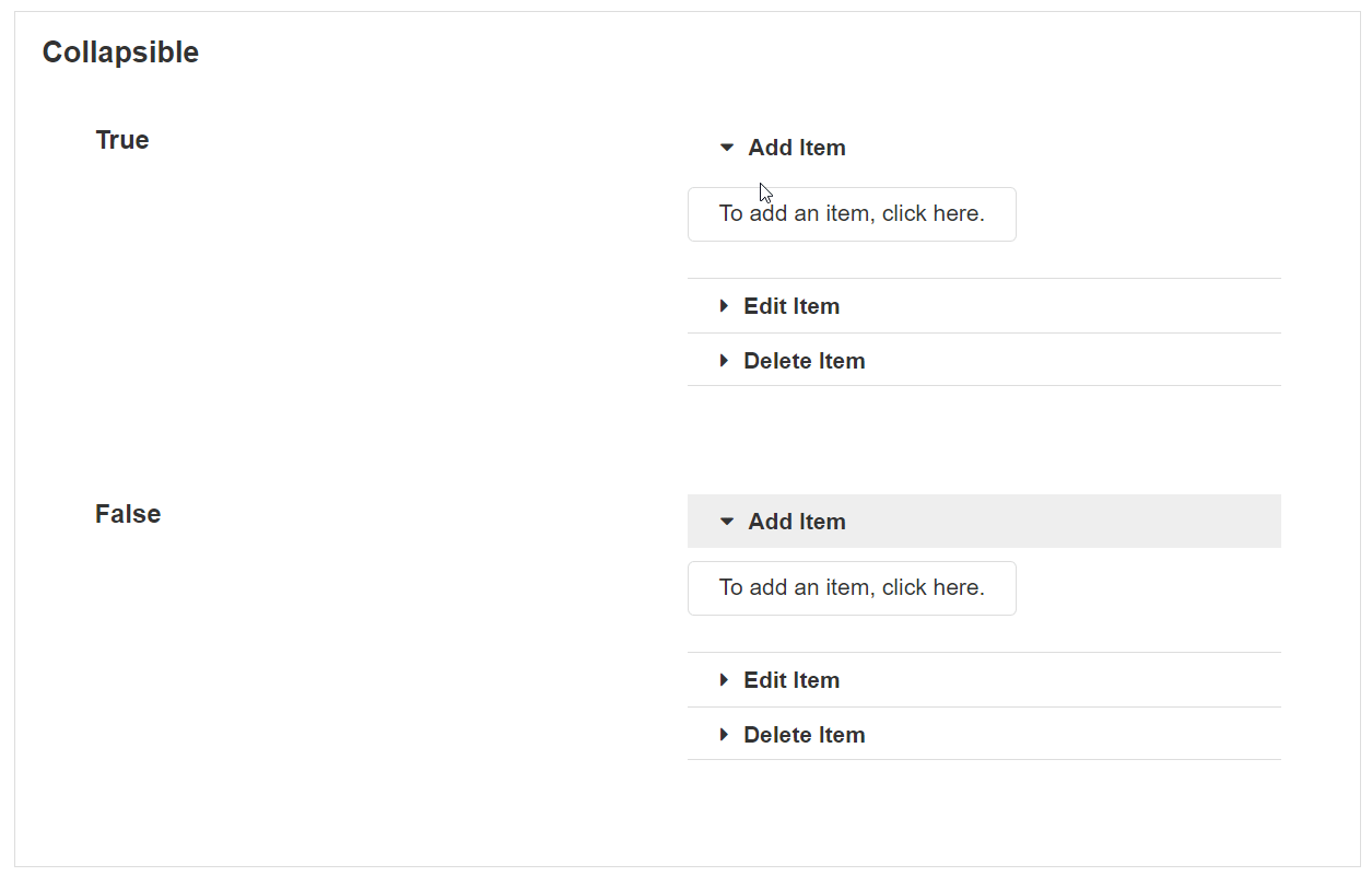 Collapsible property