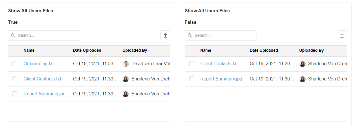 Show All Users Files