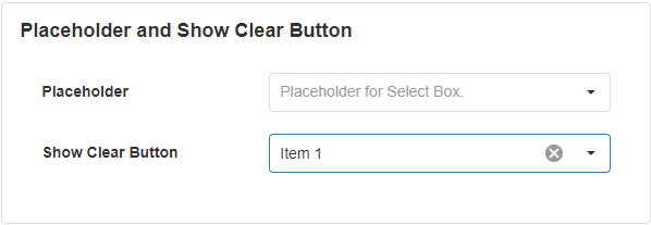 Placeholder and Clear Button