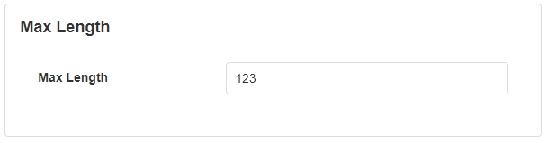 Max Length