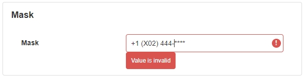 Mask Invalid Message