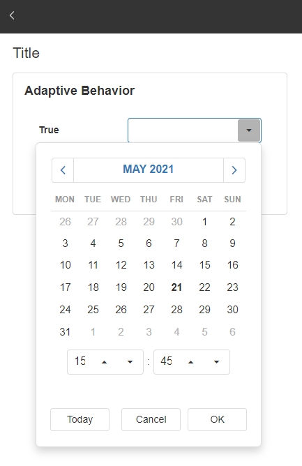 Adaptive Behavior 1