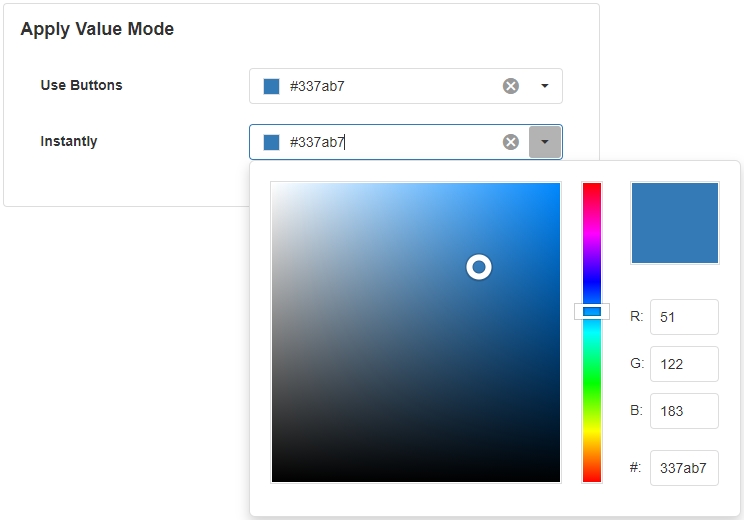 Apply Value Mode - Buttons