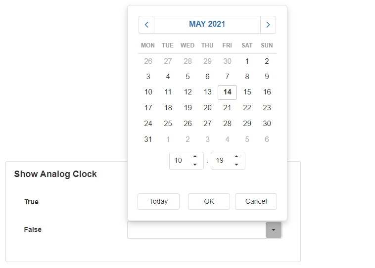 Analog Clock Example