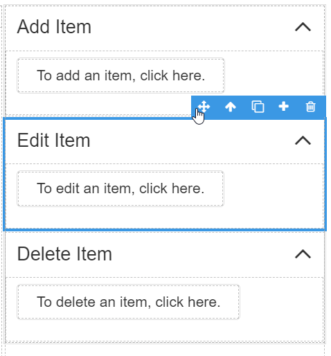 Reordering Accordion Items