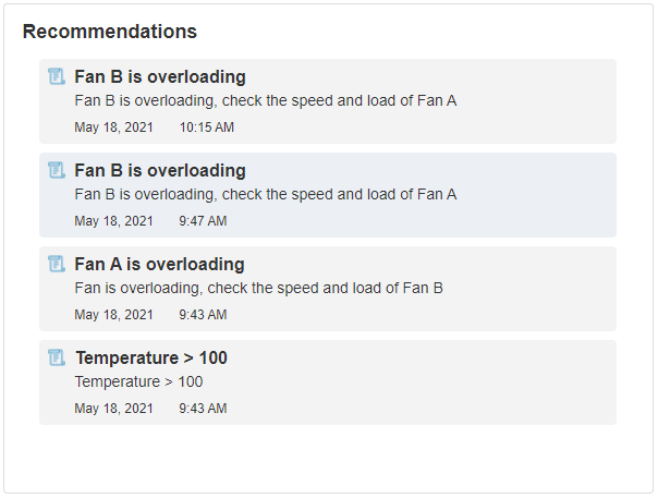 Alert List Recommendations