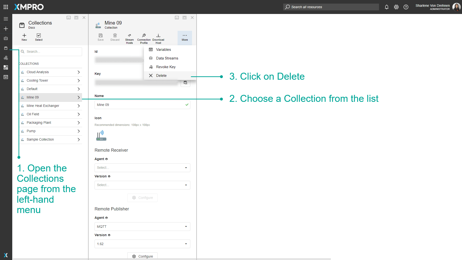 Deleting a collection
