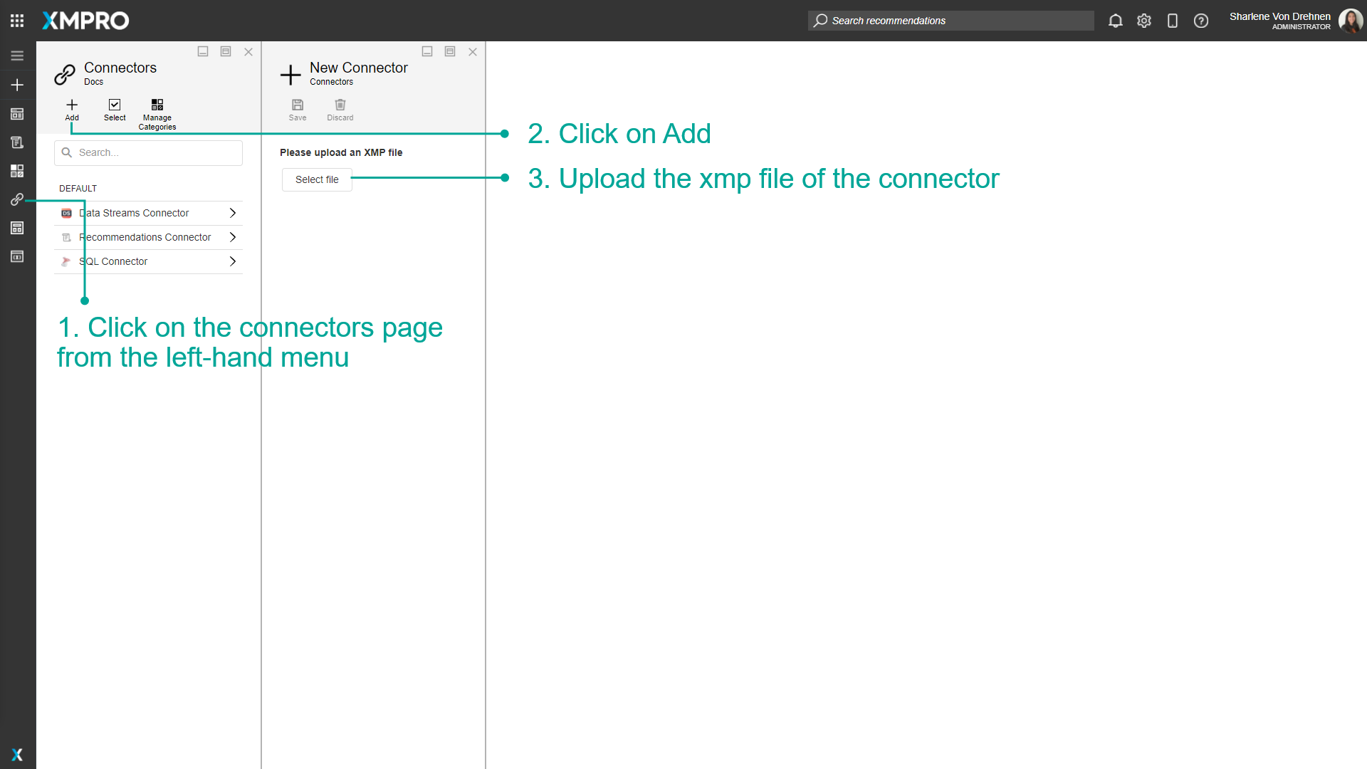 Add new connector dialog
