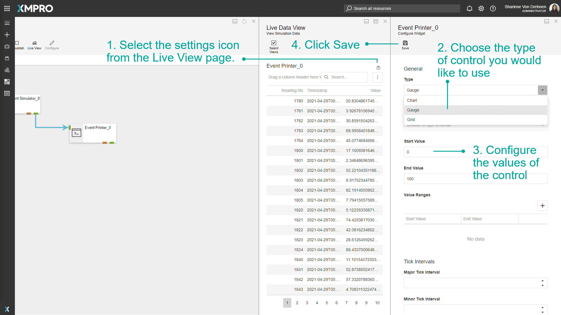 Configuring Live View display settings