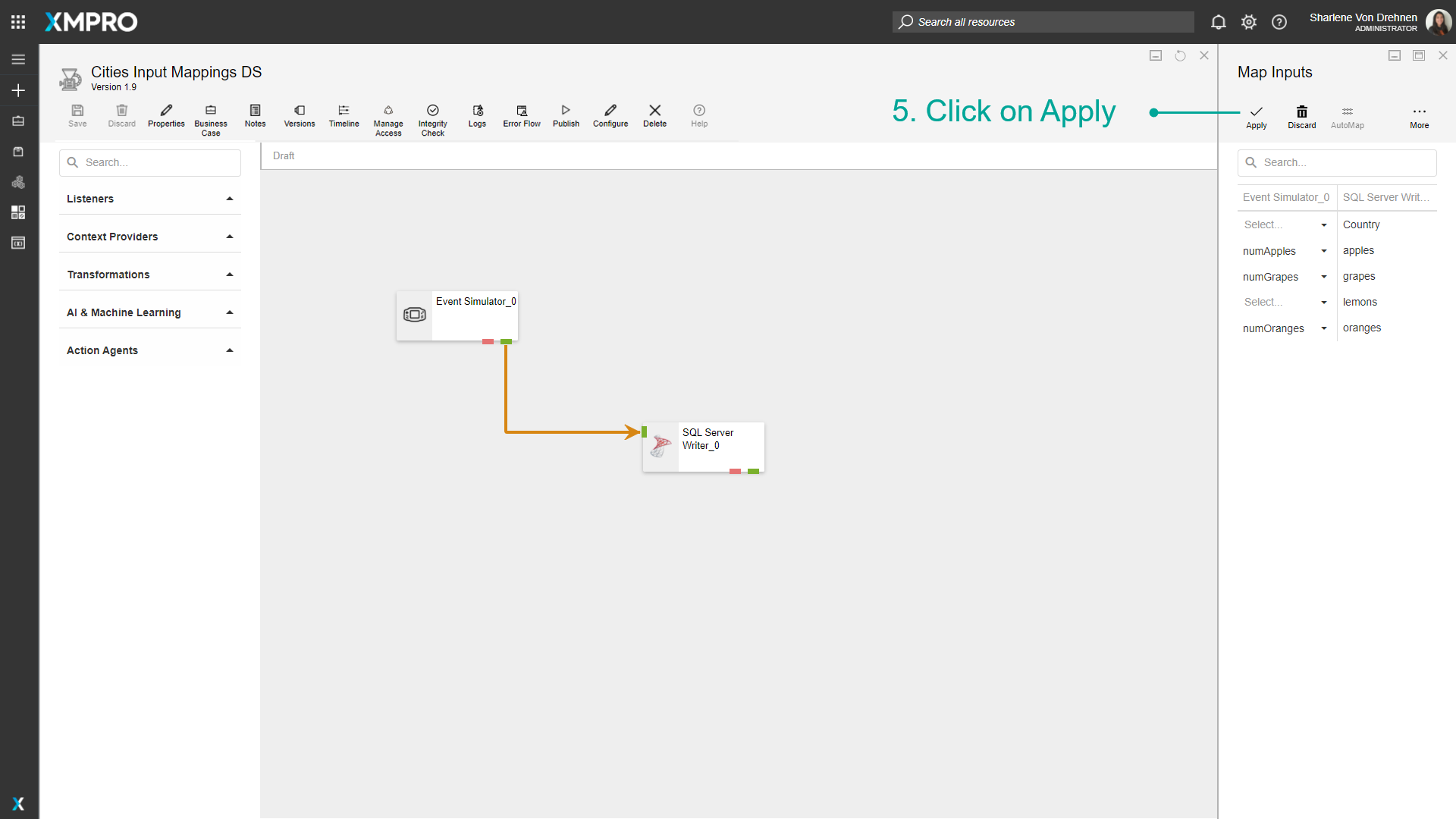 Applying the match by expression mapping