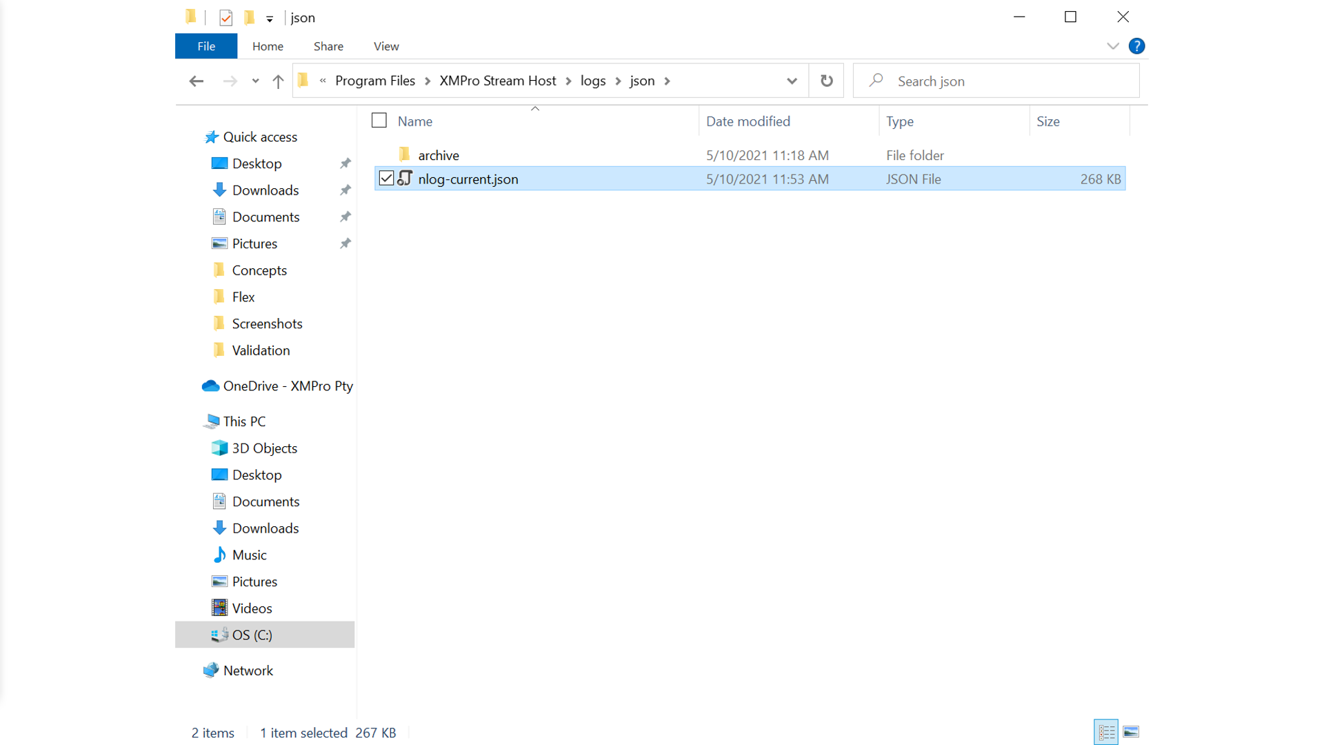 Viewing Stream Host log files for troubleshooting
