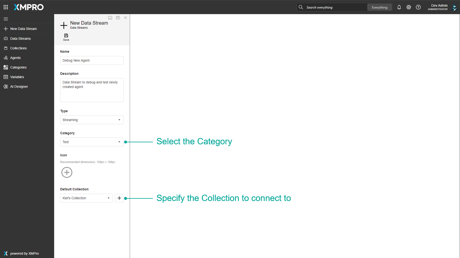 Create Data Stream