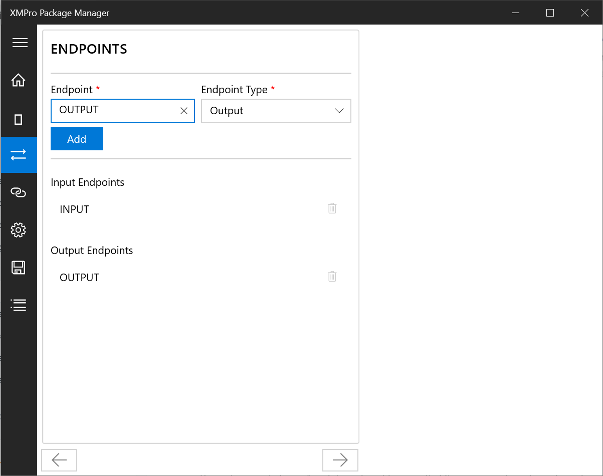Endpoints configuration