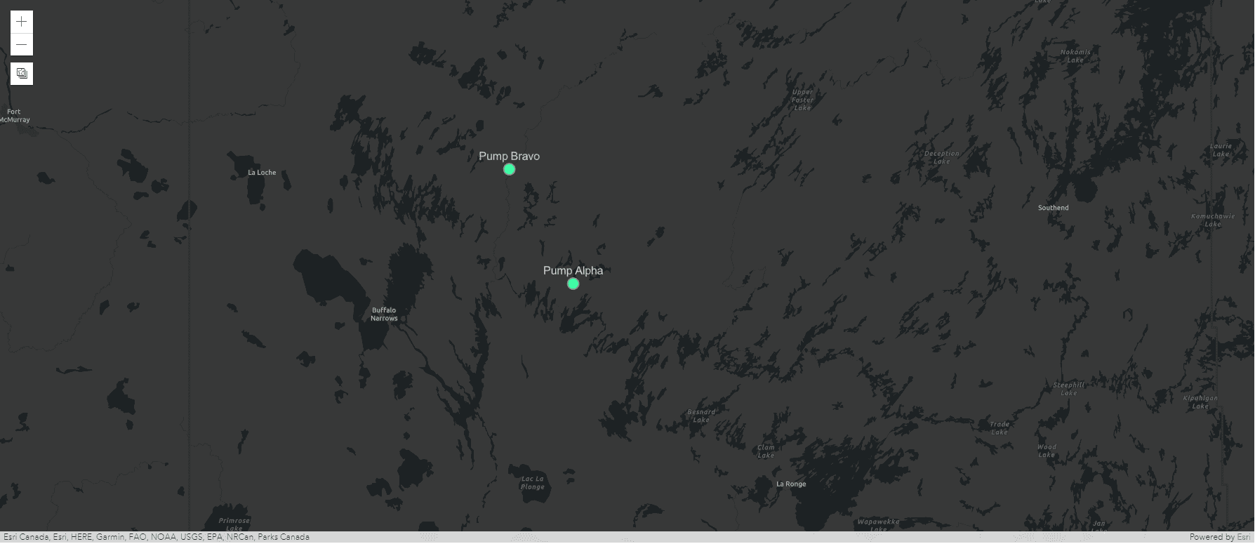 Esri Map markers configuration panel