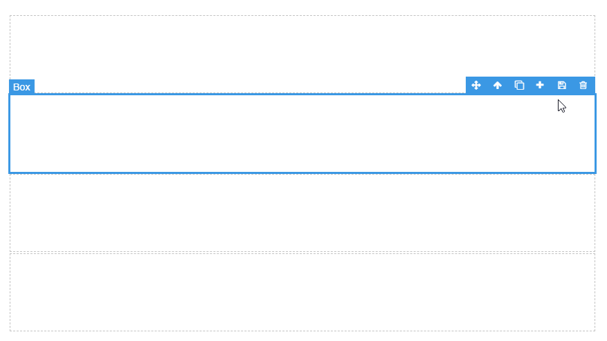 Deleting a box in vertical layout
