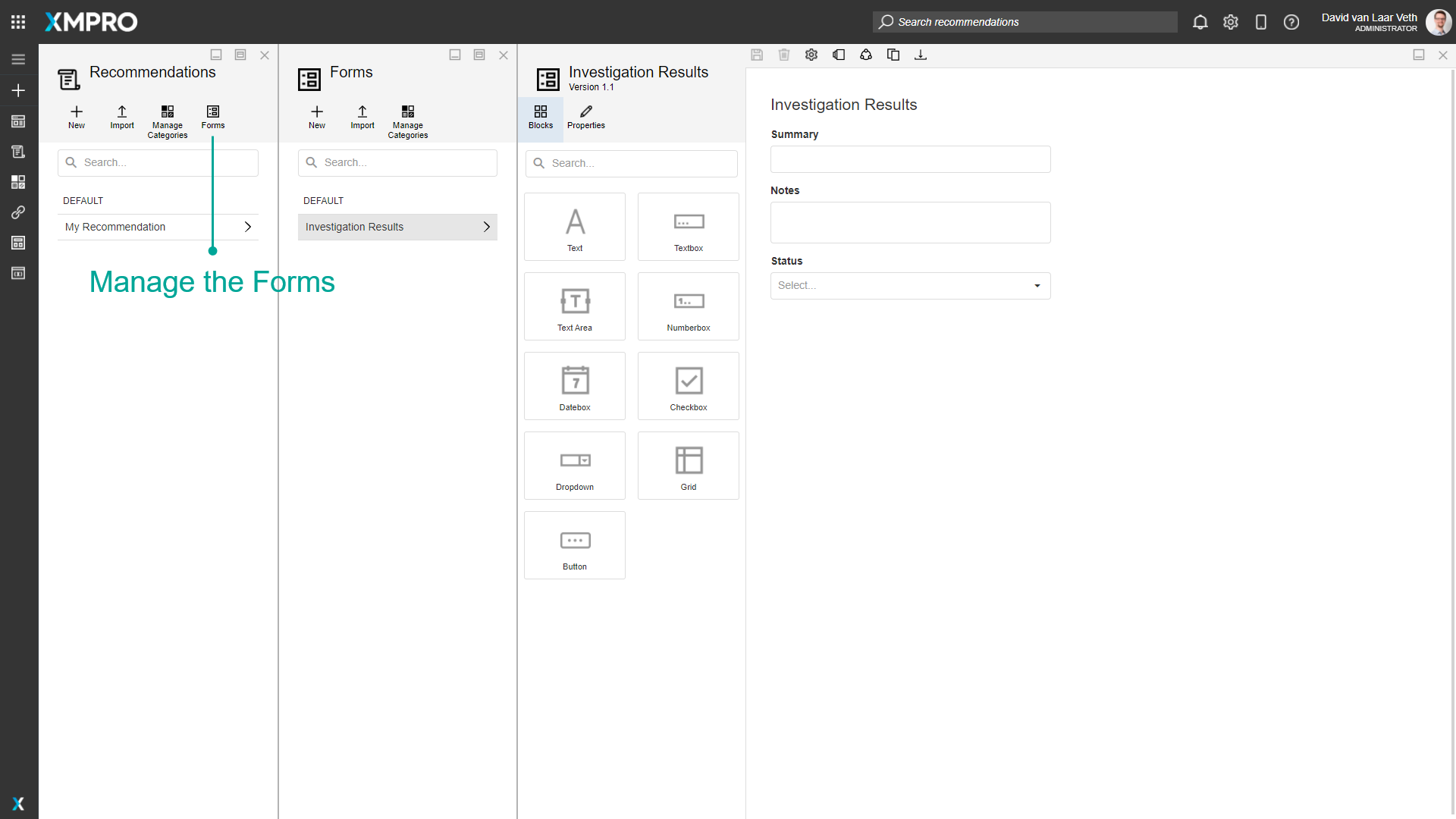 Form Configuration Interface