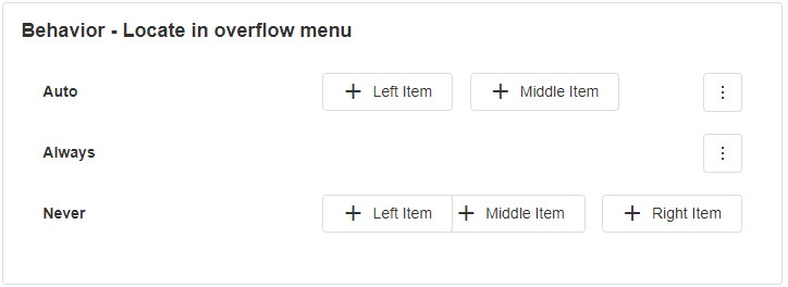 Locate in overflow menu options