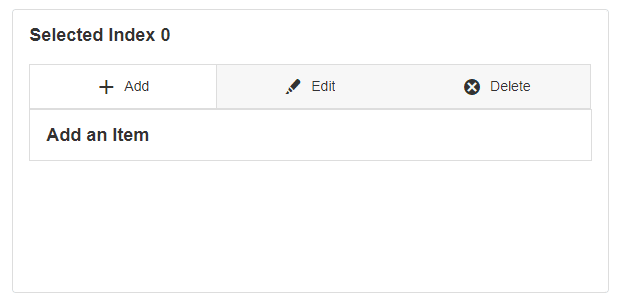 Selected index property