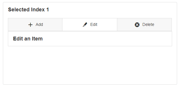 Selected index example