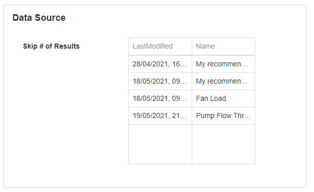 Skip Number of Results