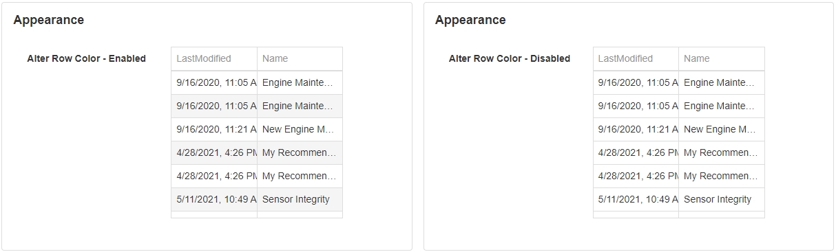 Alter Row Color