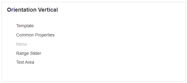 Menu orientation example