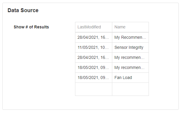 Show Number of Results