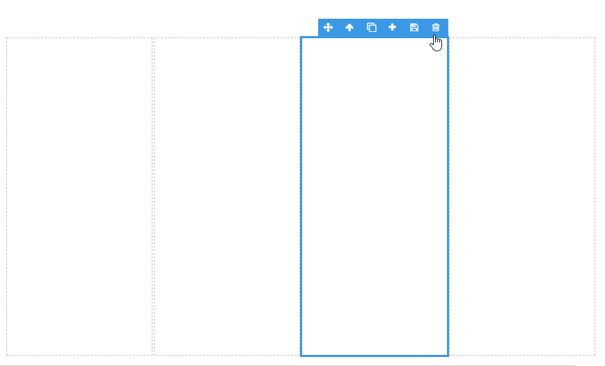 Deleting a box in horizontal layout