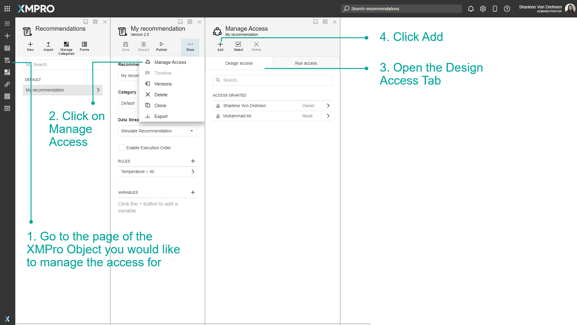 Giving permissions to users