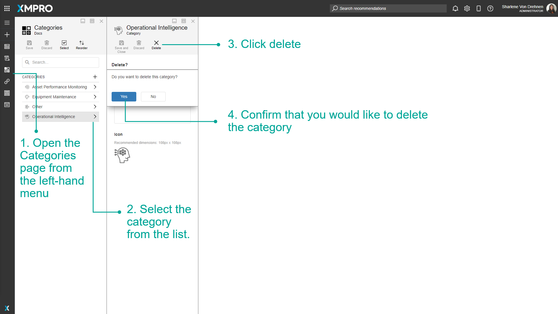 Removing a single category