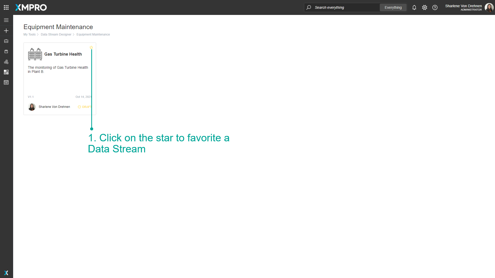 Fig 4: Favorite a Data Stream