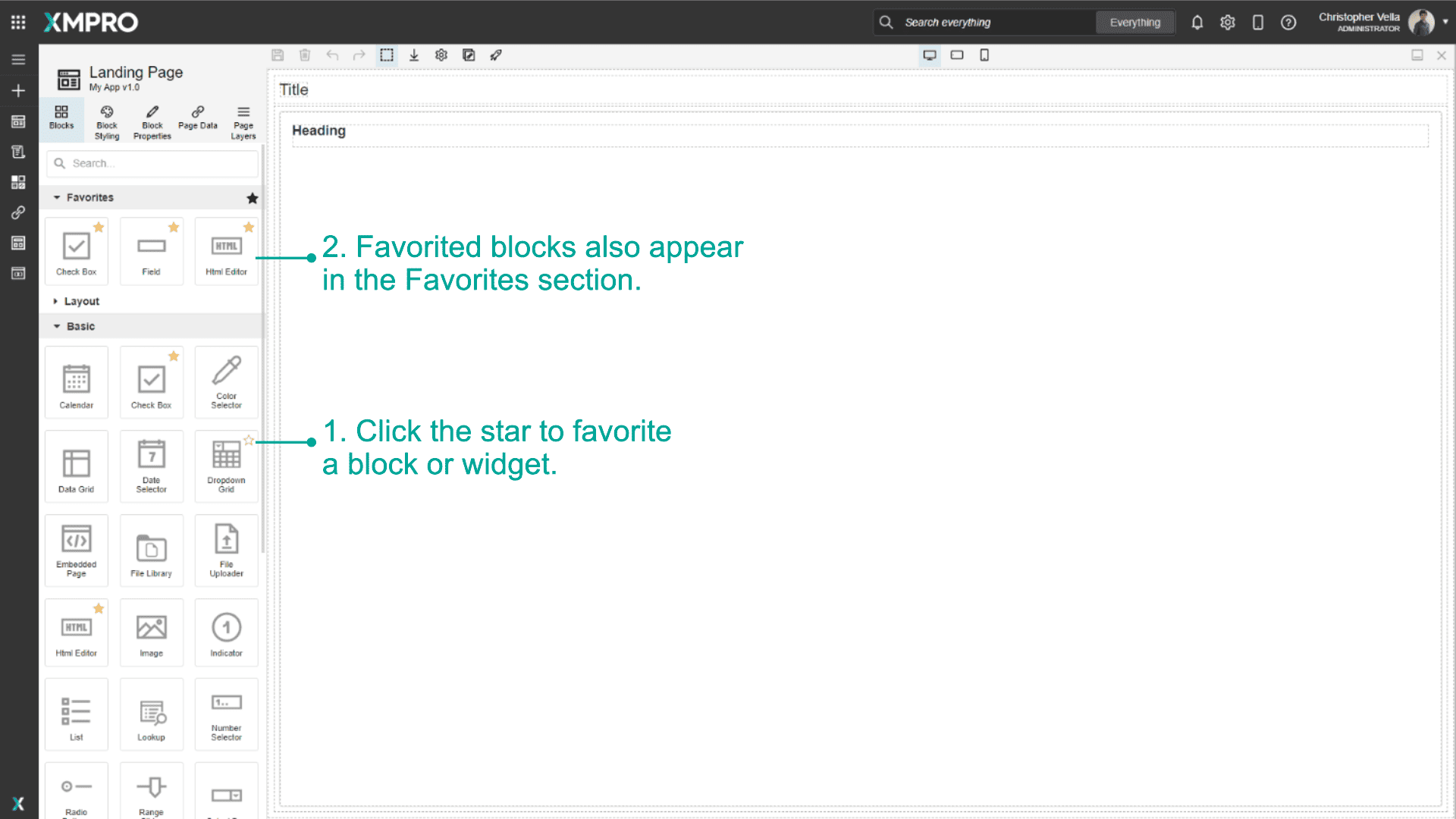 Fig 6: Favorite a Block