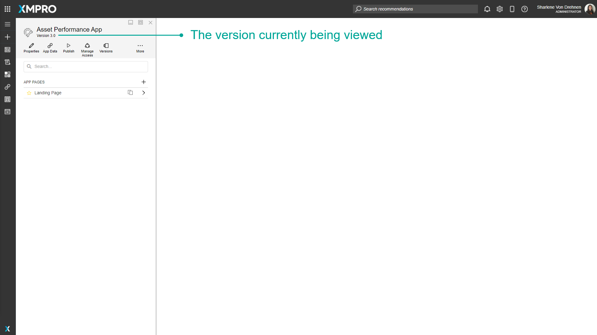Current Version displayed as subtitle