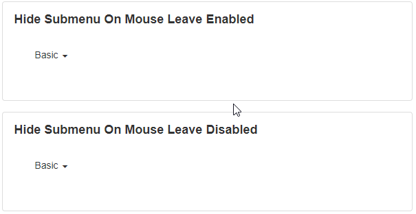 Hide submenu on mouse leave